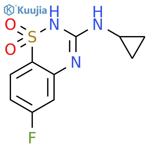 2H-1,2,4-BENZOTHIADIAZIN-3-AMINE, N-CYCLOPROPYL-6-FLUORO-, 1,1-DIOXIDE structure