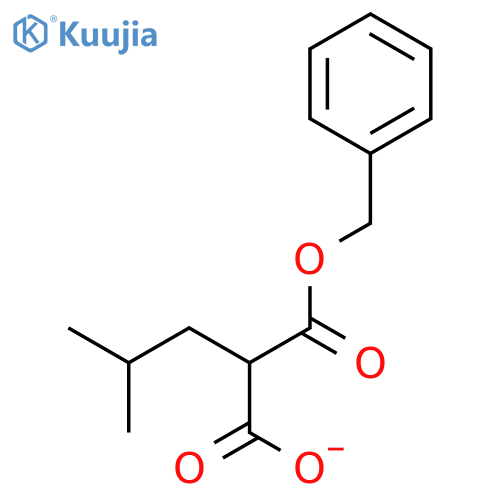 PROPANEDIOIC ACID, (2-METHYLPROPYL)-, MONO(PHENYLMETHYL) ESTER structure