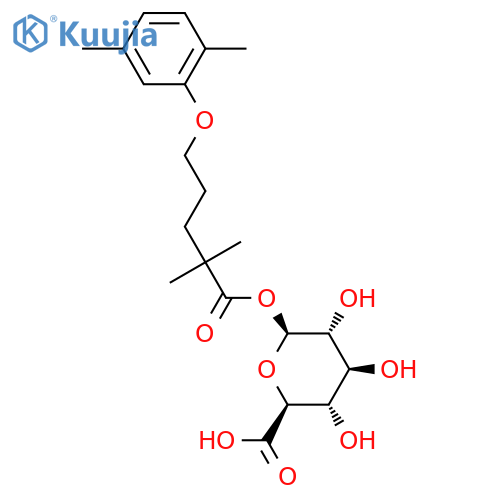 b-D-Glucopyranuronic acid,1-[5-(2,5-dimethylphenoxy)-2,2-dimethylpentanoate] structure