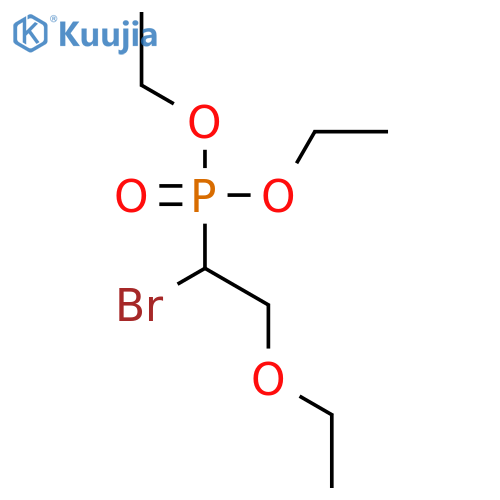 Phosphonic acid, (1-bromo-2-ethoxyethyl)-, diethyl ester structure