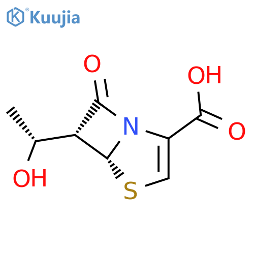 4-Thia-1-azabicyclo[3.2.0]hept-2-ene-2-carboxylicacid, 6-(1-hydroxyethyl)-7-oxo-, [5R-[5a,6a(R*)]]- (9CI) structure