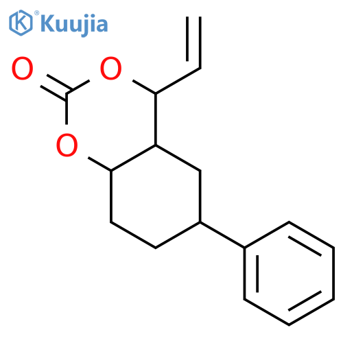 4H-1,3-Benzodioxin-2-one, 4-ethenylhexahydro-6-phenyl- structure