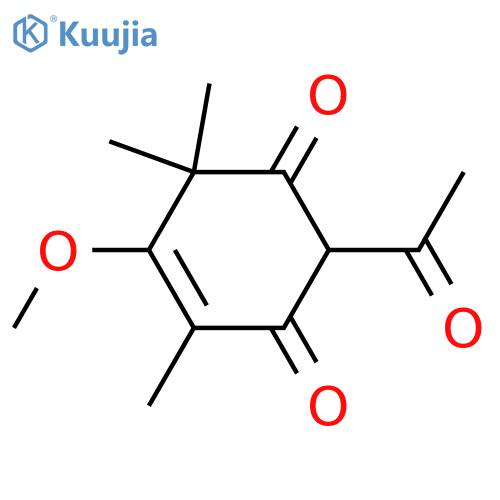 4-Cyclohexene-1,3-dione, 2-acetyl-5-methoxy-4,6,6-trimethyl- structure