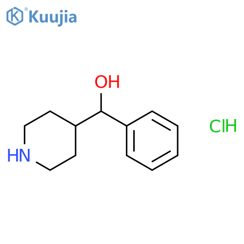 4-Piperidinemethanol, a-phenyl-, hydrochloride (1:1) structure