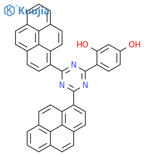 1,3-BENZENEDIOL, 4-(4,6-DI-1-PYRENYL-1,3,5-TRIAZIN-2-YL)- structure