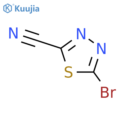 5-bromo-1,3,4-thiadiazole-2-carbonitrile structure