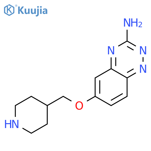 1,2,4-Benzotriazin-3-amine, 6-(4-piperidinylmethoxy)- structure