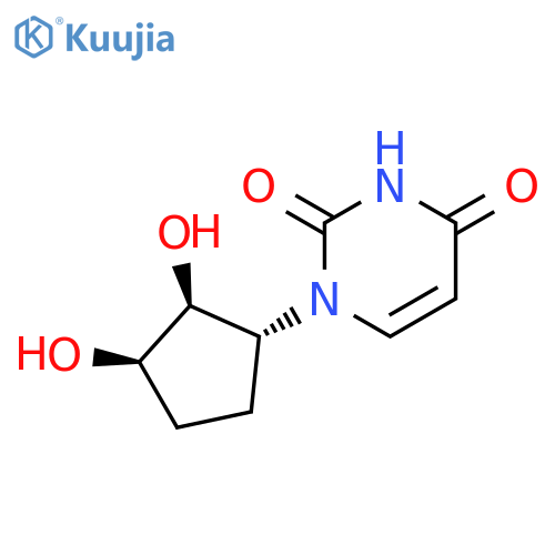 2,4(1H,3H)-PYRIMIDINEDIONE, 1-[(1R,2S,3R)-2,3-DIHYDROXYCYCLOPENTYL]- structure