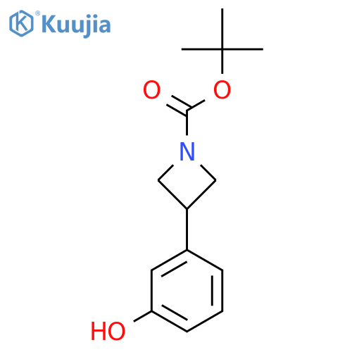 tert-butyl 3-(3-hydroxyphenyl)azetidine-1-carboxylate structure