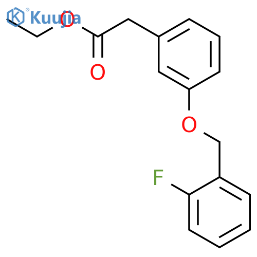 BENZENEACETIC ACID, 3-[(2-FLUOROPHENYL)METHOXY]-, ETHYL ESTER structure