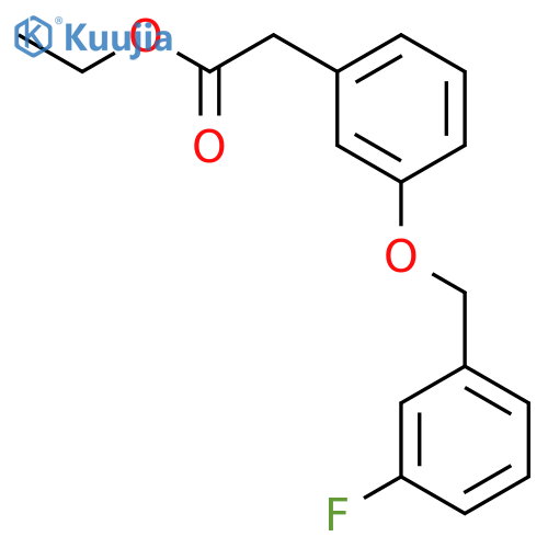 Benzeneacetic acid, 3-[(3-fluorophenyl)methoxy]-, ethyl ester structure