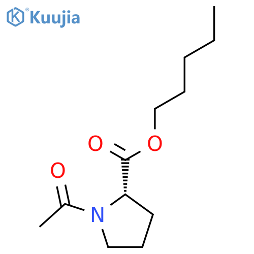 L-PROLINE, 1-ACETYL-, PENTYL ESTER structure