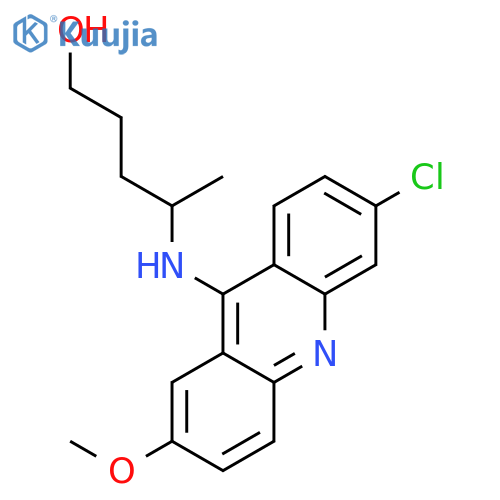 1-PENTANOL, 4-[(6-CHLORO-2-METHOXY-9-ACRIDINYL)AMINO]- structure