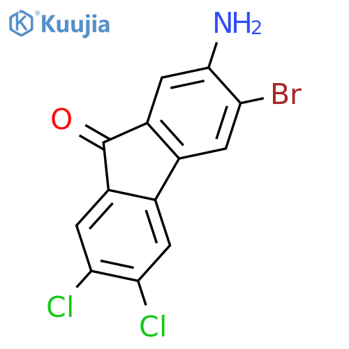 2-amino-3-bromo-6,7-dichlorofluoren-9-one structure