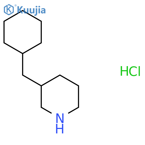 3-(Cyclohexylmethyl)piperidine hydrochloride structure