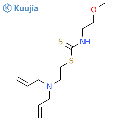 2-[bis(prop-2-enyl)amino]ethyl N-(2-methoxyethyl)carbamodithioate structure