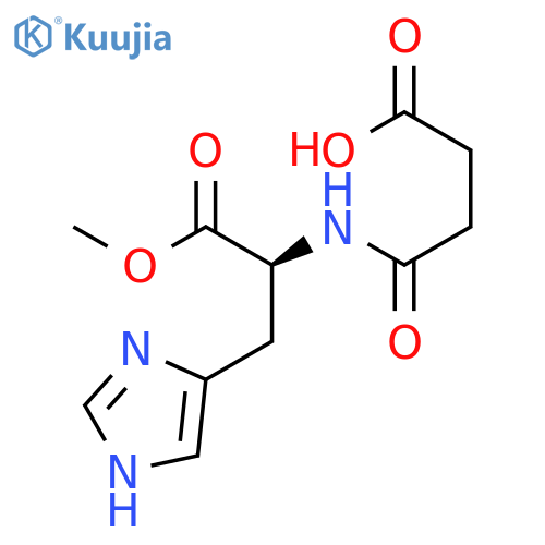 L-HISTIDINE, N-(3-CARBOXY-1-OXOPROPYL)-, METHYL ESTER structure
