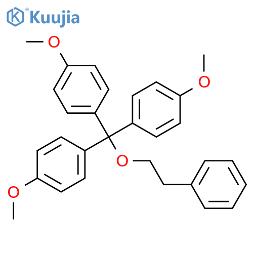 BENZENE, 1,1',1''-[(2-PHENYLETHOXY)METHYLIDYNE]TRIS[4-METHOXY- structure
