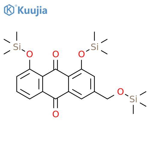 9,10-Anthracenedione, 1,8-bis[(trimethylsilyl)oxy]-3-[[(trimethylsilyl)oxy]methyl]- structure
