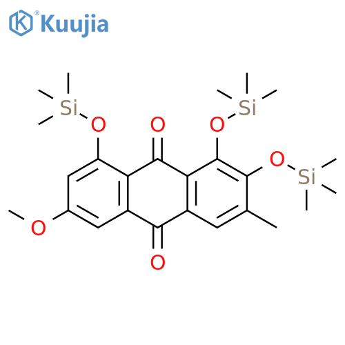 9,10-ANTHRACENEDIONE, 6-METHOXY-3-METHYL-1,2,8-TRIS[(TRIMETHYLSILYL)OXY]- structure