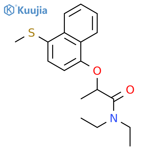 Propanamide, N,N-diethyl-2-[[4-(methylthio)-1-naphthalenyl]oxy]- structure
