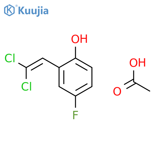 Phenol, 2-(2,2-dichloroethenyl)-4-fluoro-, acetate structure