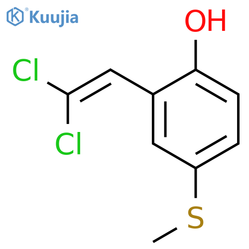 Phenol, 2-(2,2-dichloroethenyl)-4-(methylthio)- structure