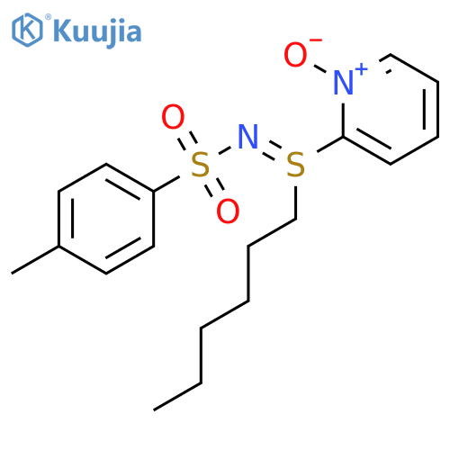 SULFILIMINE, S-HEXYL-N-[(4-METHYLPHENYL)SULFONYL]-S-(1-OXIDO-2-PYRIDINYL)- structure