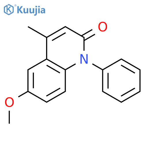 2(1H)-QUINOLINONE, 6-METHOXY-4-METHYL-1-PHENYL- structure
