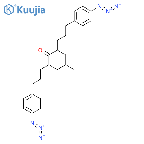 Cyclohexanone, 2,6-bis[3-(4-azidophenyl)propyl]-4-methyl- structure