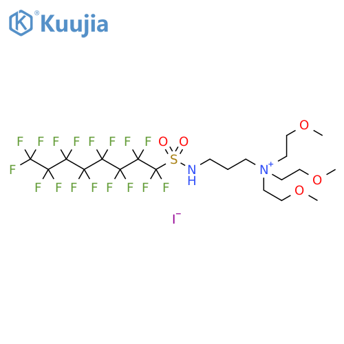 1-Propanaminium,3-[[(heptadecafluorooctyl)sulfonyl]amino]-N,N,N-tris(2-methoxyethyl)-,iodide structure