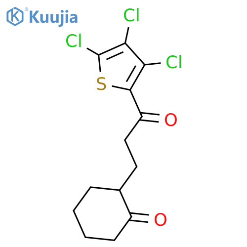 CYCLOHEXANONE, 2-[3-OXO-3-(3,4,5-TRICHLORO-2-THIENYL)PROPYL]- structure