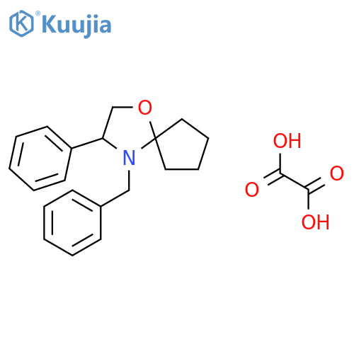 1-Oxa-4-azaspiro[4.4]nonane, 3-phenyl-4-(phenylmethyl)-, ethanedioate structure