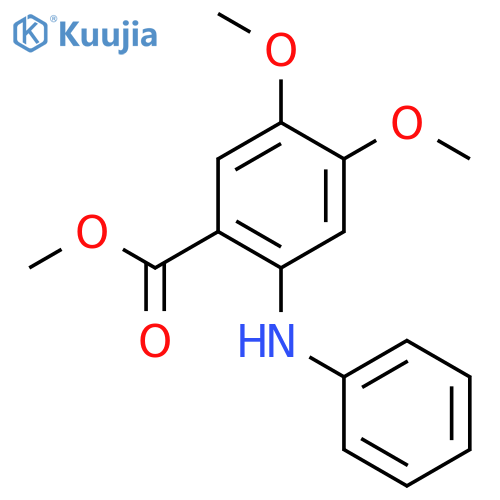Benzoic acid, 4,5-dimethoxy-2-(phenylamino)-, methyl ester structure