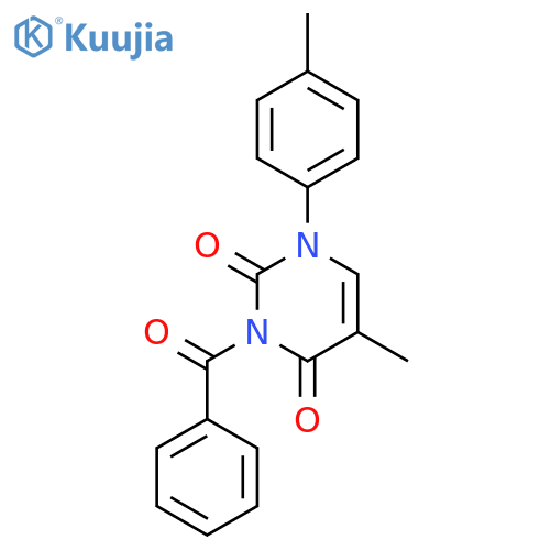 2,4(1H,3H)-PYRIMIDINEDIONE, 3-BENZOYL-5-METHYL-1-(4-METHYLPHENYL)- structure