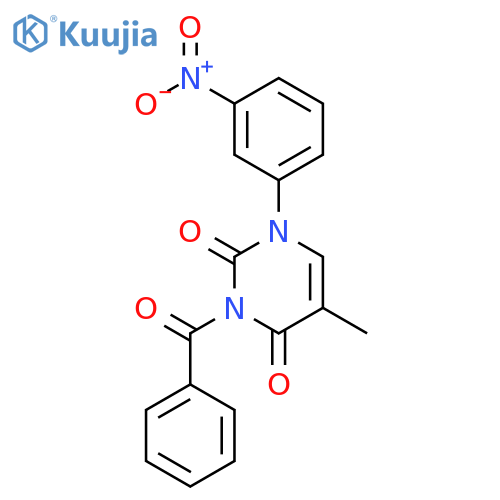 2,4(1H,3H)-Pyrimidinedione, 3-benzoyl-5-methyl-1-(3-nitrophenyl)- structure