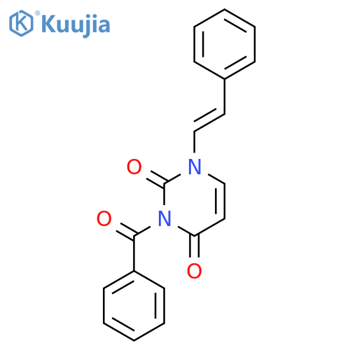 2,4(1H,3H)-Pyrimidinedione, 3-benzoyl-1-(2-phenylethenyl)- structure