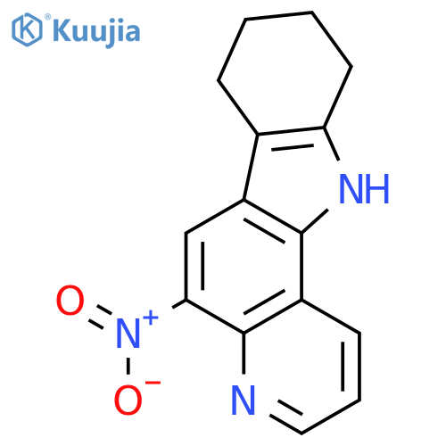 7H-PYRIDO[3,2-A]CARBAZOLE, 8,9,10,11-TETRAHYDRO-5-NITRO- structure