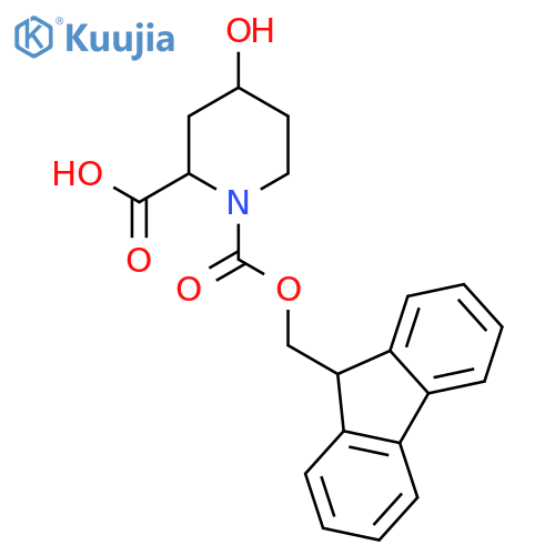 (2R,4S)-Fmoc-4-hydroxypiperidine-2-carboxylic acid structure