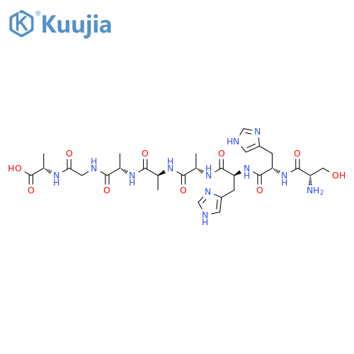 L-ALANINE, L-SERYL-L-HISTIDYL-L-HISTIDYL-L-ALANYL-L-ALANYL-L-ALANYLGLYCYL- structure