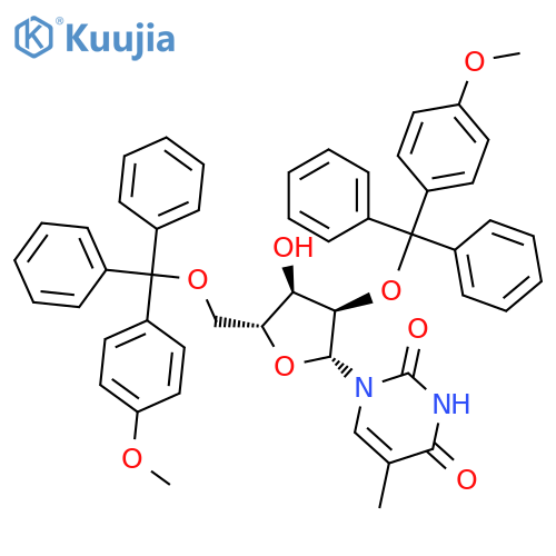 2′,5′-Bis-O-[(4-methoxyphenyl)diphenylmethyl]-5-methyluridine structure