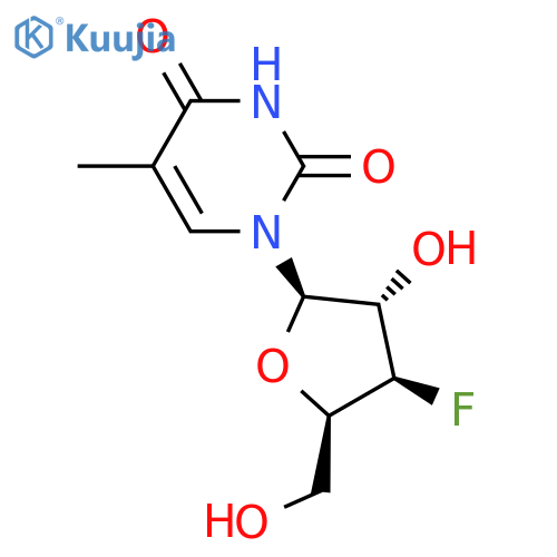 1-((2R,3S,4R,5R)-4-Fluoro-3-hydroxy-5-(hydroxymethyl)tetrahydrofuran-2-yl)-5-methylpyrimidine-2,4(1H,3H)-dione structure