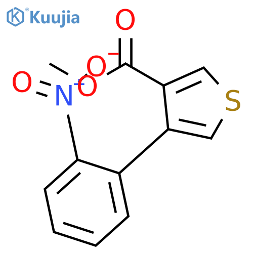 3-Thiophenecarboxylic acid, 4-(2-nitrophenyl)-, methyl ester structure