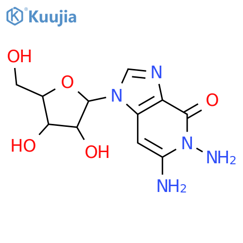 5,6-diamino-1-(beta-D-ribofuranosyl)-1,5-dihydro-4H-imidazo[4,5-c]pyridin-4-one structure
