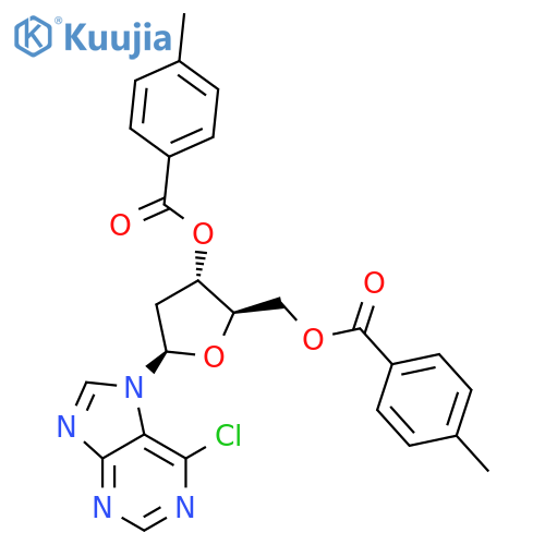 3,5-O-Ditoluoyl 6-Chloropurine-7-β-D-deoxyriboside structure