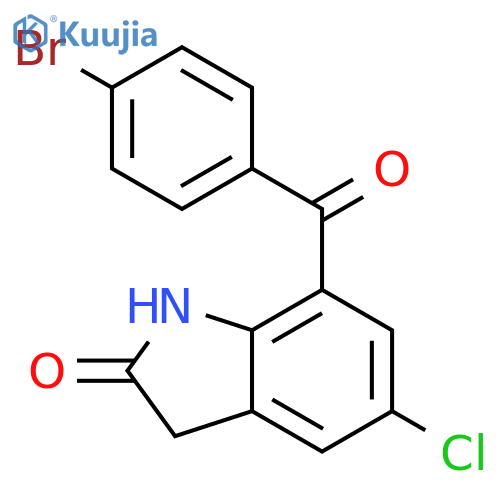 2H-Indol-2-one, 7-(4-bromobenzoyl)-5-chloro-1,3-dihydro- structure