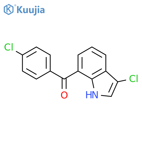 Methanone, (3-chloro-1H-indol-7-yl)(4-chlorophenyl)- structure