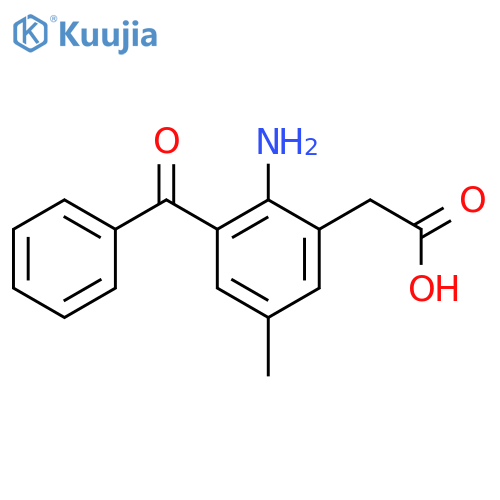 Benzeneacetic acid, 2-amino-3-benzoyl-5-methyl- structure