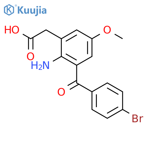 BENZENEACETIC ACID, 2-AMINO-3-(4-BROMOBENZOYL)-5-METHOXY- structure
