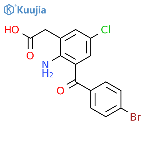 Benzeneacetic acid, 2-amino-3-(4-bromobenzoyl)-5-chloro- structure